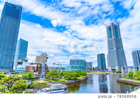 横浜の都市風景 横浜エアキャビンとみなとみらい周辺の風景 横浜の都市風景 横浜エアキャビンとみなとみらい周辺の風景 78368956