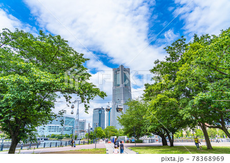横浜の都市風景 横浜エアキャビンとみなとみらい周辺の風景 78368969