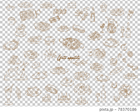 Various food icon illustration set Various food icon illustration set 78370186