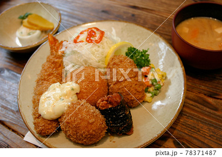 ミックスフライ定食 ミックスフライ定食 78371487