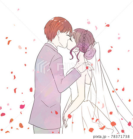 Wedding Kiss Stock Illustration