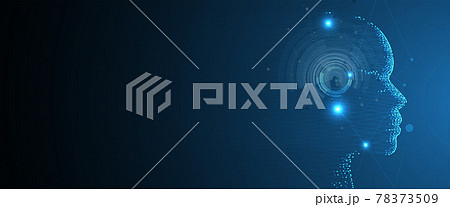 Abstract Artificial intelligence. Cloud computing. Machine learning. Technology web background. Virtual concept 78373509