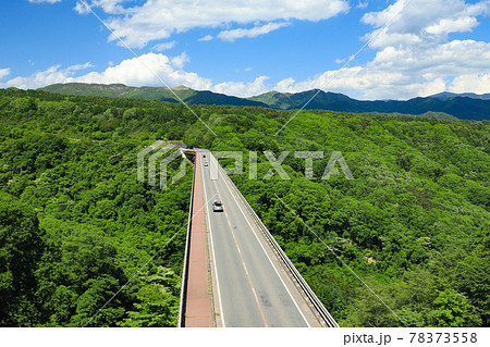 新緑の八ヶ岳高原大橋 78373558