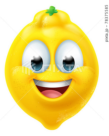 Lemon Fruit Cartoon Emoticon Emoji Mascot Icon 78375585