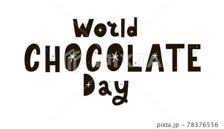 Elegant brown color background with beautiful text design of happy chocolate day. 78376556