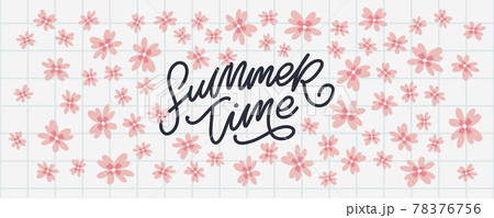 summer sale banner with flowers letter vector summer sale banner with flowers letter vector 78376756