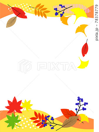 秋のフレームイラスト素材のイラスト素材