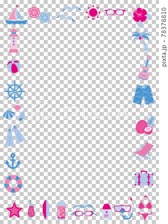 Summer vector illustration frame 78378810