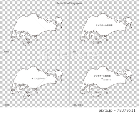 白地図-アジア-シンガポール共和国 78379511