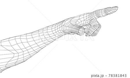 Human hand point with finger. Vector Human hand point with finger. Vector 78381843