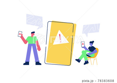 Operating system error warning or lost internet connection 78383608