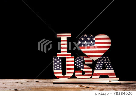 I love USA and stars ornament 78384020