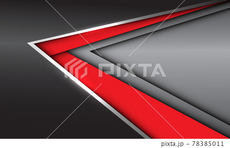 Abstract red silver arrow direction overlap on grey metallic with blank space design modern futuristic background vector illustration. Abstract red silver arrow direction overlap on grey metallic with blank space design modern futuristic background vector illustration. 78385011