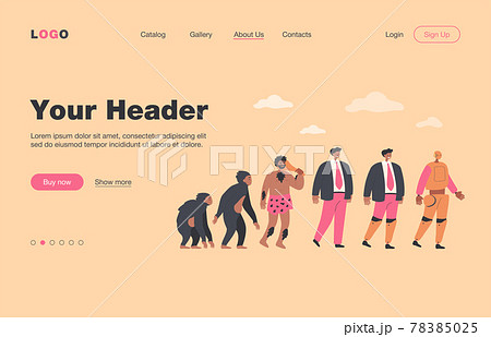 Human evolution to robot line 78385025