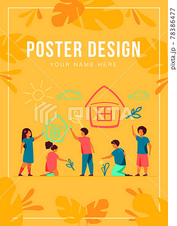 Children drawing home with crayons Children drawing home with crayons 78386477