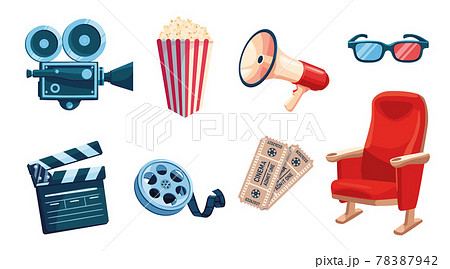 Movie industry elements set Movie industry elements set 78387942