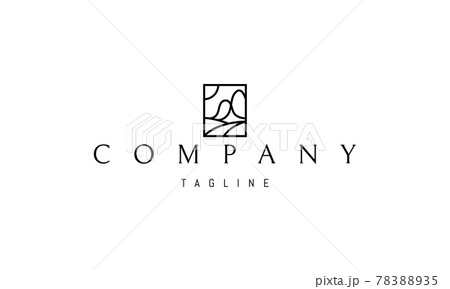 Vector logo on which an abstract image of a landscape with meadows and mountains in the form of waves. 78388935