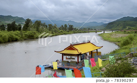 中国吉林省 中朝国境の街・図們と豆満江 / Tumen, Jilin, China 中国吉林省 中朝国境の街・図們と豆満江 / Tumen, Jilin, China 78390297