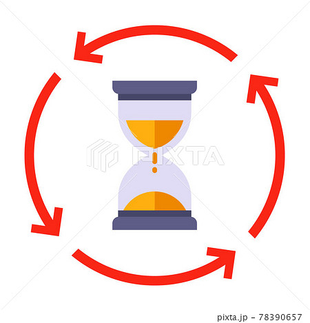 flip hourglass icon. to keep track of the elapsed time. 78390657