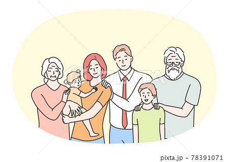 Happy family, parenthood, generations, children concept 78391071