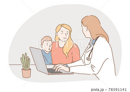 Paediatrician, medicare, health examination concept 78391141