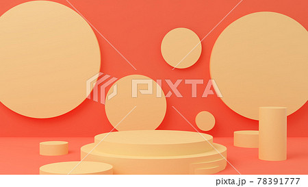 3D illustration of a platform composed of cylinders 3D illustration of a platform composed of cylinders 78391777