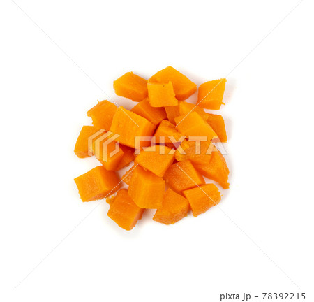 Cooked sweet potato isolated. Steamed sweetpotato, boiled batata Cooked sweet potato isolated. Steamed sweetpotato, boiled batata 78392215