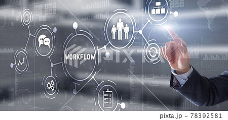 Workflow Repeatability Systematization Buisness Process. Business Technology Internet 78392581