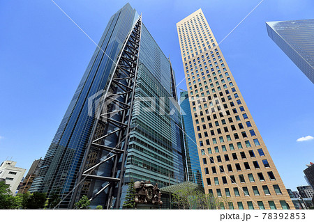東京 汐留の都市風景 日本テレビタワーと汐留タワー 東京 汐留の都市風景 日本テレビタワーと汐留タワー 78392853