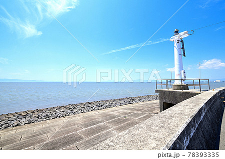 夏めく有明海 青空と雲 夏めく有明海 青空と雲 78393335