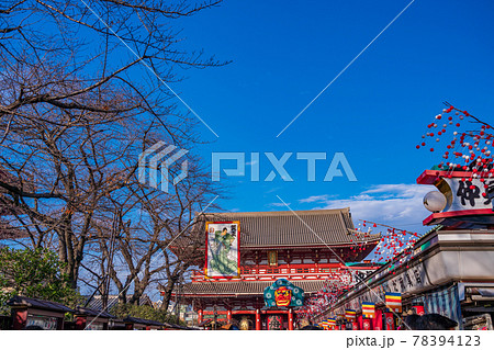 《東京都》師走の浅草寺仲見世商店街 午後 《東京都》師走の浅草寺仲見世商店街 午後 78394123