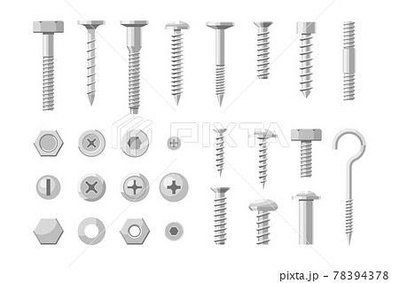 Metal fastener, stainless steel bolt and screw set 78394378