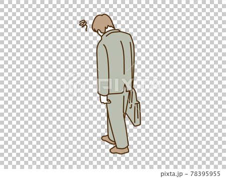 気分が落ち込むビジネスマン 気分が落ち込むビジネスマン 78395955