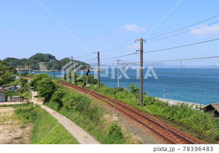 予讃線　大浦駅付近の風景 78396483