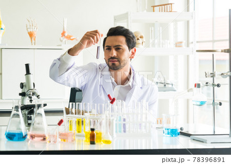 Male Scientist Looking Vaccine Male Scientist Looking Vaccine 78396891