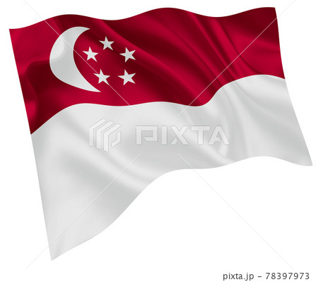 シンガポール 国旗 世界 アイコンのイラスト素材
