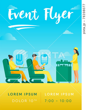 Air trip with comfort flat vector illustration Air trip with comfort flat vector illustration 78398077
