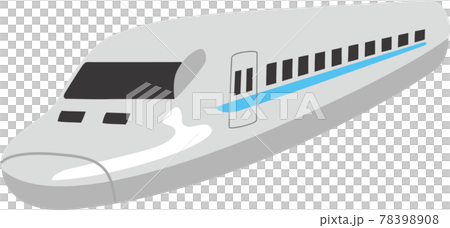 Shinkansen with beautiful light blue lines 78398908