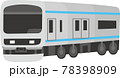 水色のラインが綺麗な電車 78398909