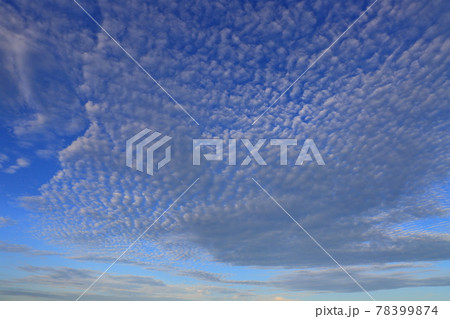 夕暮れ時の東の空と雲 78399874