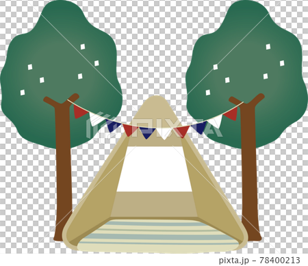 Fashionable tent with garland Fashionable tent with garland 78400213
