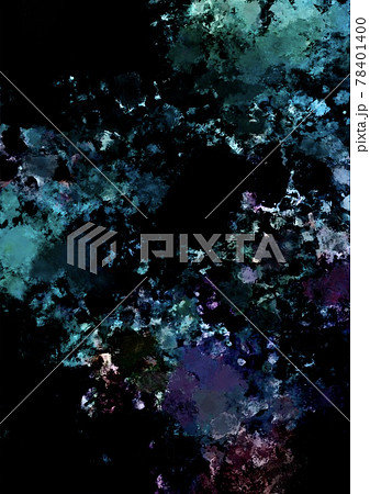 暗闇に水色の光る幻想的なキラキラ宝石テクスチャ背景 78401400