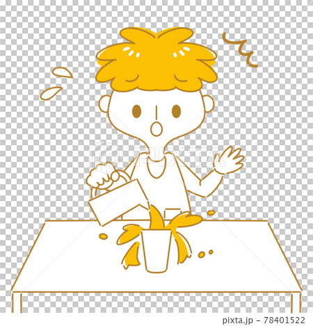 水をこぼして焦る 水をこぼして焦る 78401522