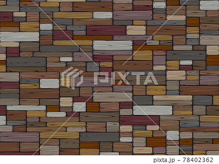 パッチワーク状の板張りのテクスチャ パッチワーク状の板張りのテクスチャ 78402362