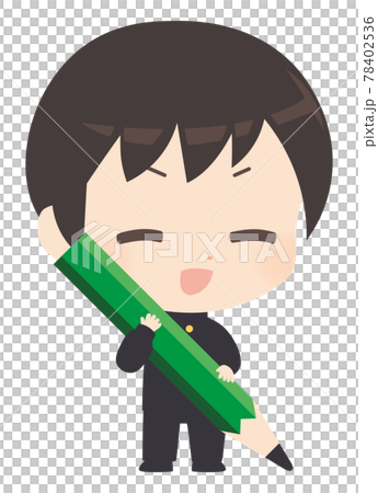 鉛筆を持った生徒のイラスト 78402536