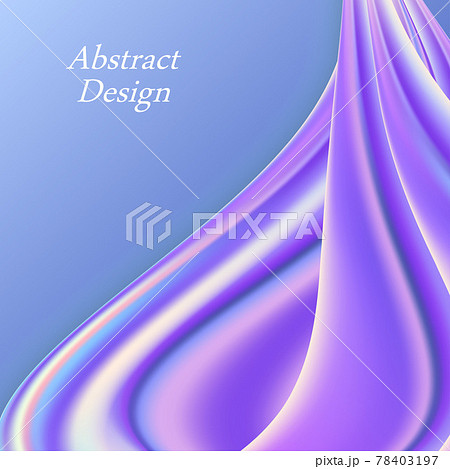 Iridescent rainbow wwvy background. Colorful swirl wave with holographic color flow. Abstract modern trendy design for poster orbanner. Vector illustration 78403197