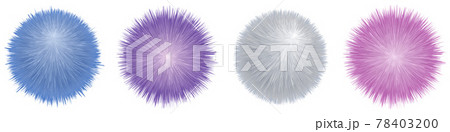 Fur pompoms. Fluffy furry balls, set of colorful isolated elements. Shaggy realistic texture. Vector illustration Fur pompoms. Fluffy furry balls, set of colorful isolated elements. Shaggy realistic texture. Vector illustration 78403200