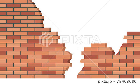 Broken Brick Wall. 3D view, brick stone wall... - Stock Illustration  [78403680] - PIXTA