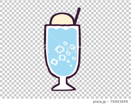 Cute soda juice cream soda drink drink / handwritten illustration material 78403849