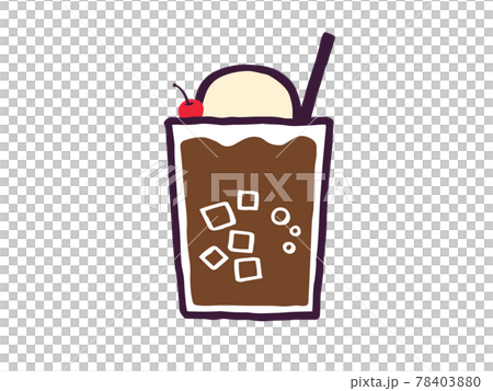 Cute cola cream soda drink drink / handwritten illustration material 78403880